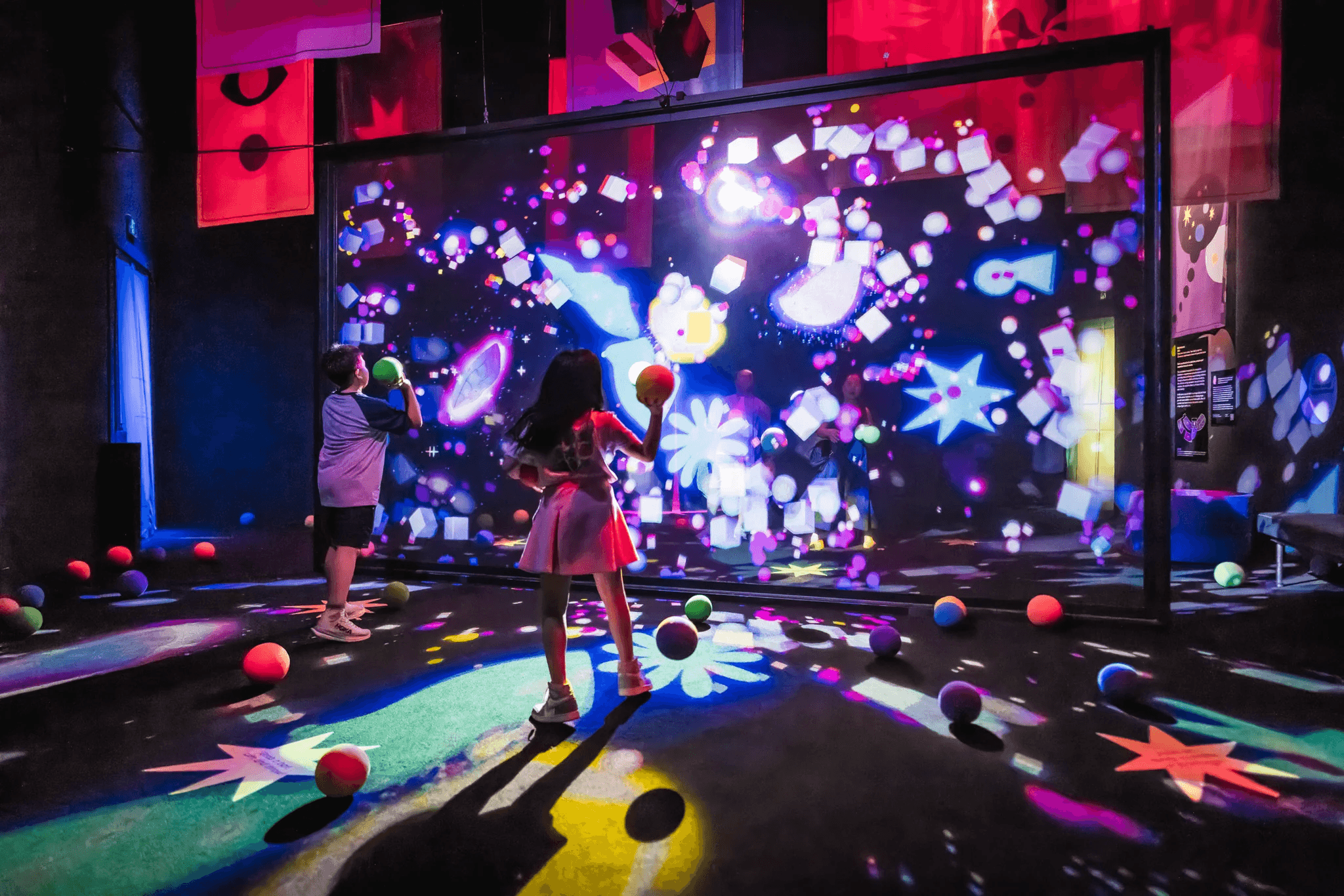 An indoor interactive digital art experience | Moment Factory