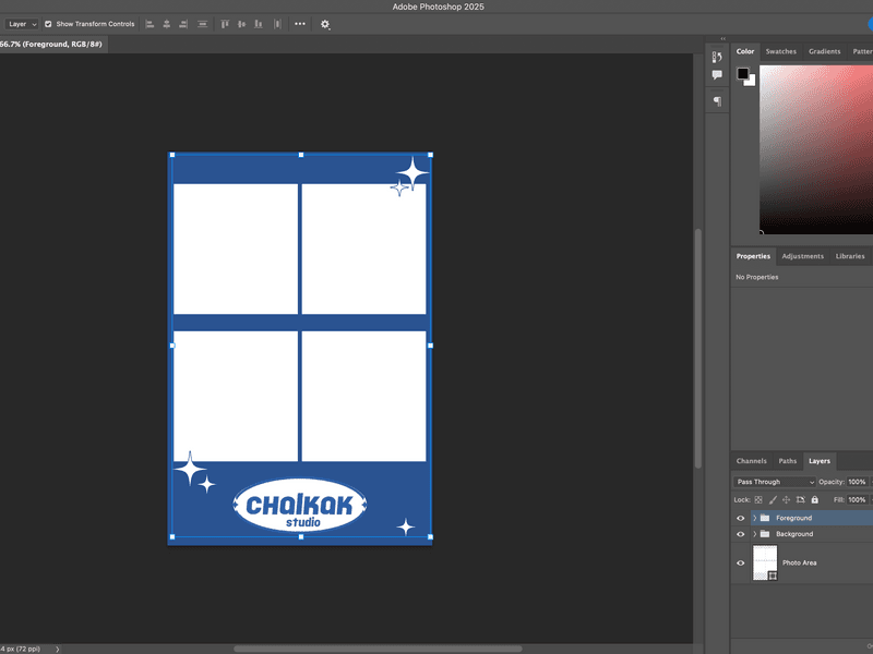 User Interface and Frame Customization for Photo Booth